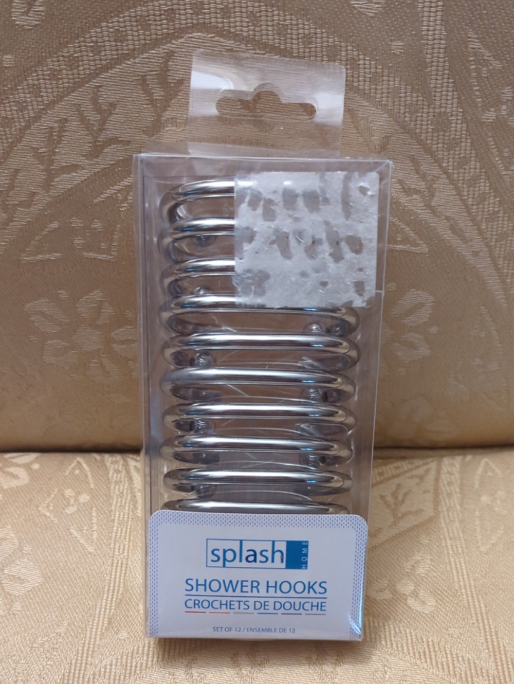 New In Box Splash Chrome Shower Rings - Silver Finish